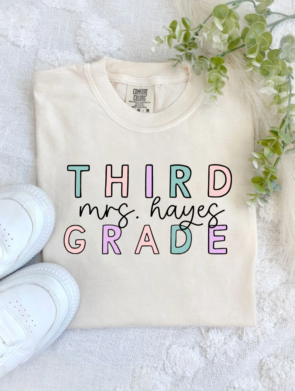 Personalized Teacher and Grade Neutral Shirt