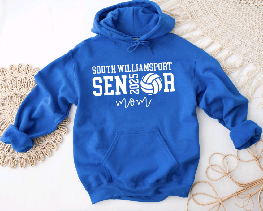 South Williamsport Girls Volleyball Senior Mom Hooded Sweatshirt