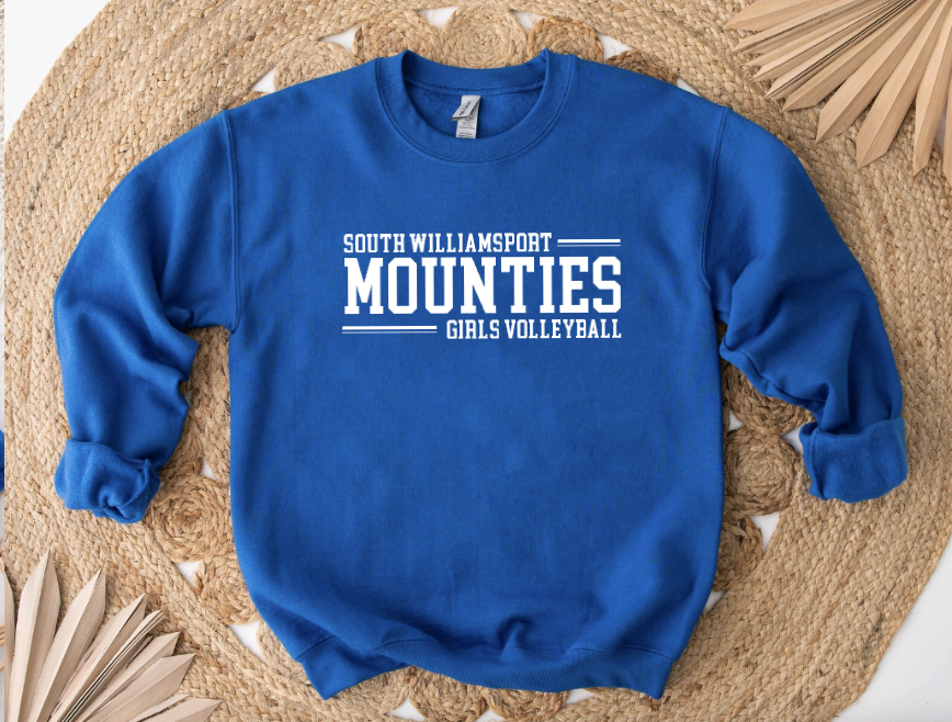 South Williamsport Girls Volleyball Crewneck Sweatshirt- Design 1