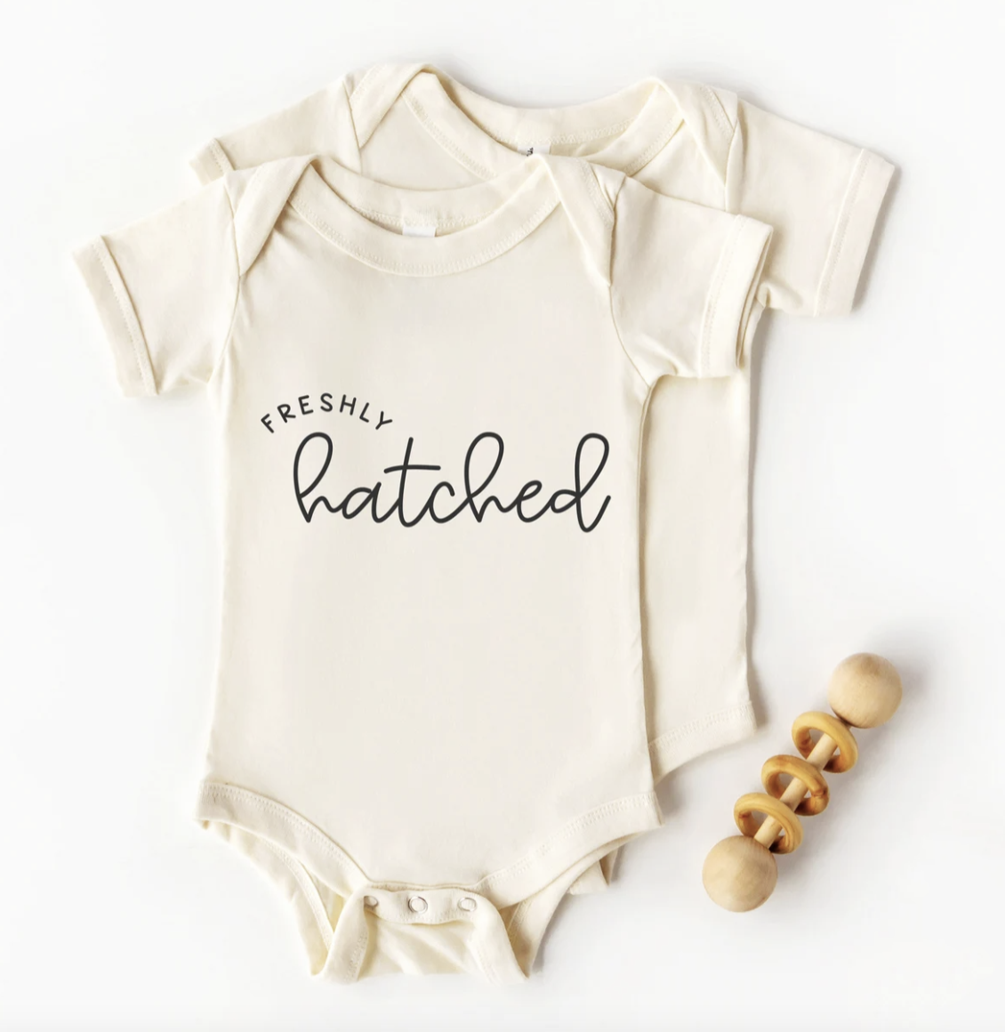 Freshly Hatched Baby Bodysuit | Easter Baby Outfit | Newborn Coming Home Outfit | Funny Baby Onesie | Neutral Baby Clothes | Gender Neutral Baby Gift