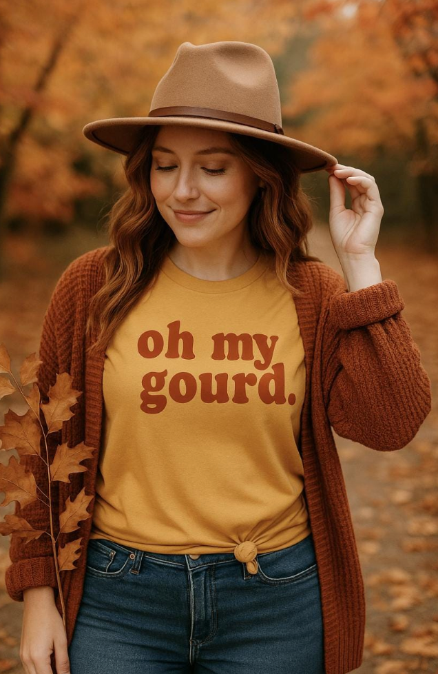 Oh My Gourd Mustard Fall Shirt