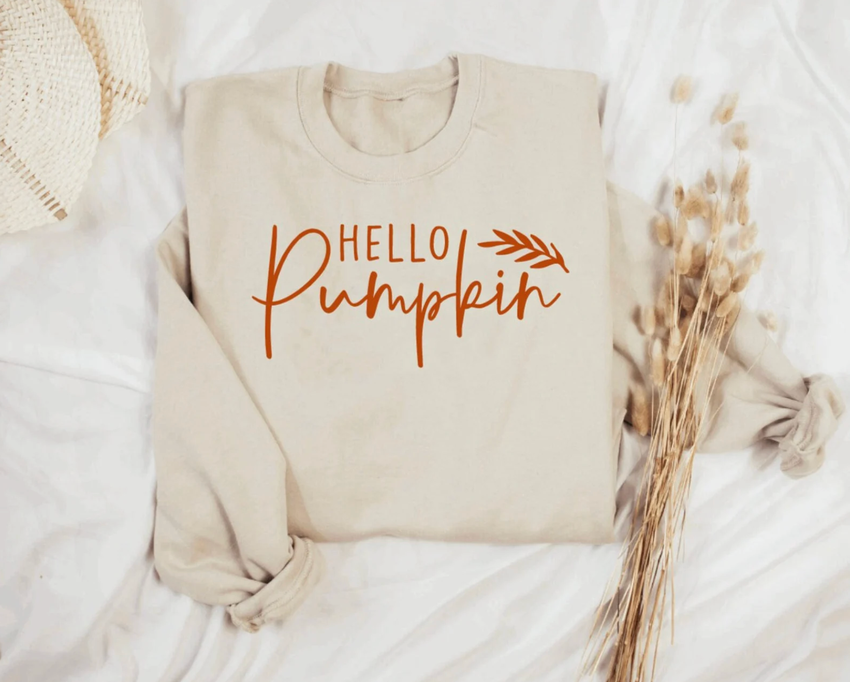 Hello Pumpkin Cream Crewneck