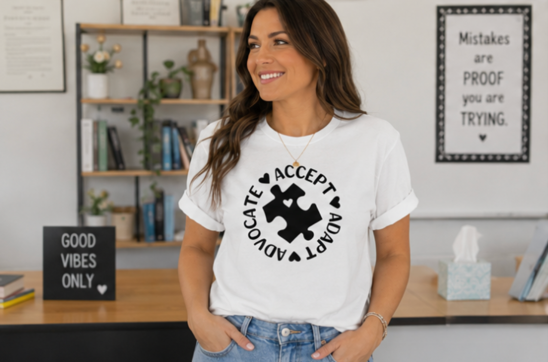 Advocate Accept Adapt Autism Awareness T-Shirt