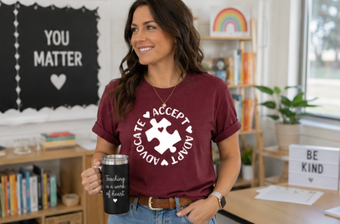 Advocate Accept Adapt Autism Awareness T-Shirt