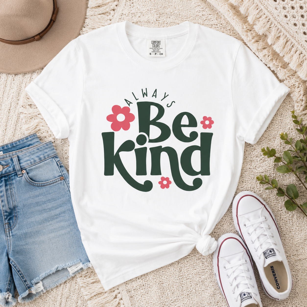 Always Be Kind Affirmation White T-Shirt