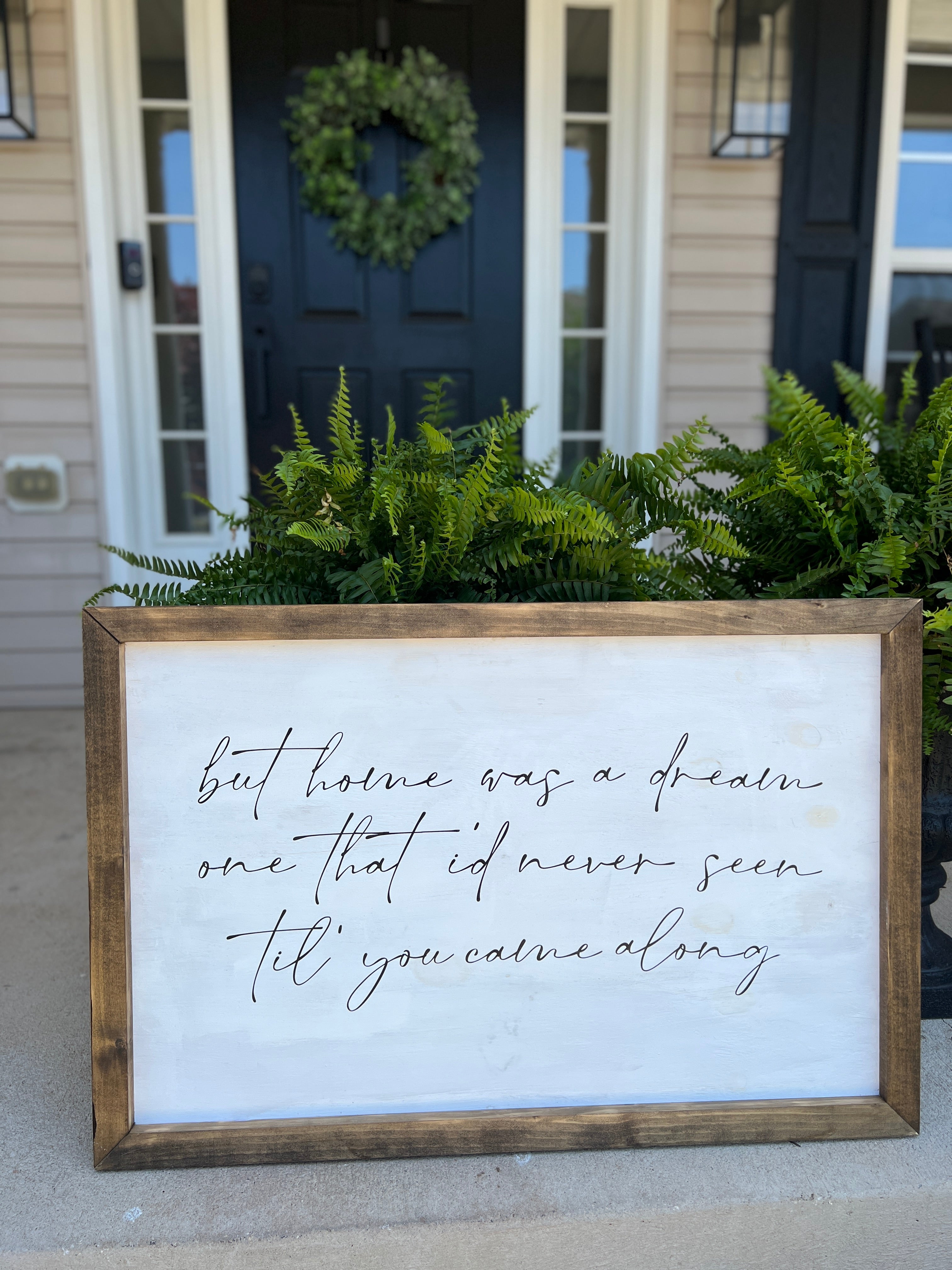 Home Was a Dream Home Decor Wooden Sign