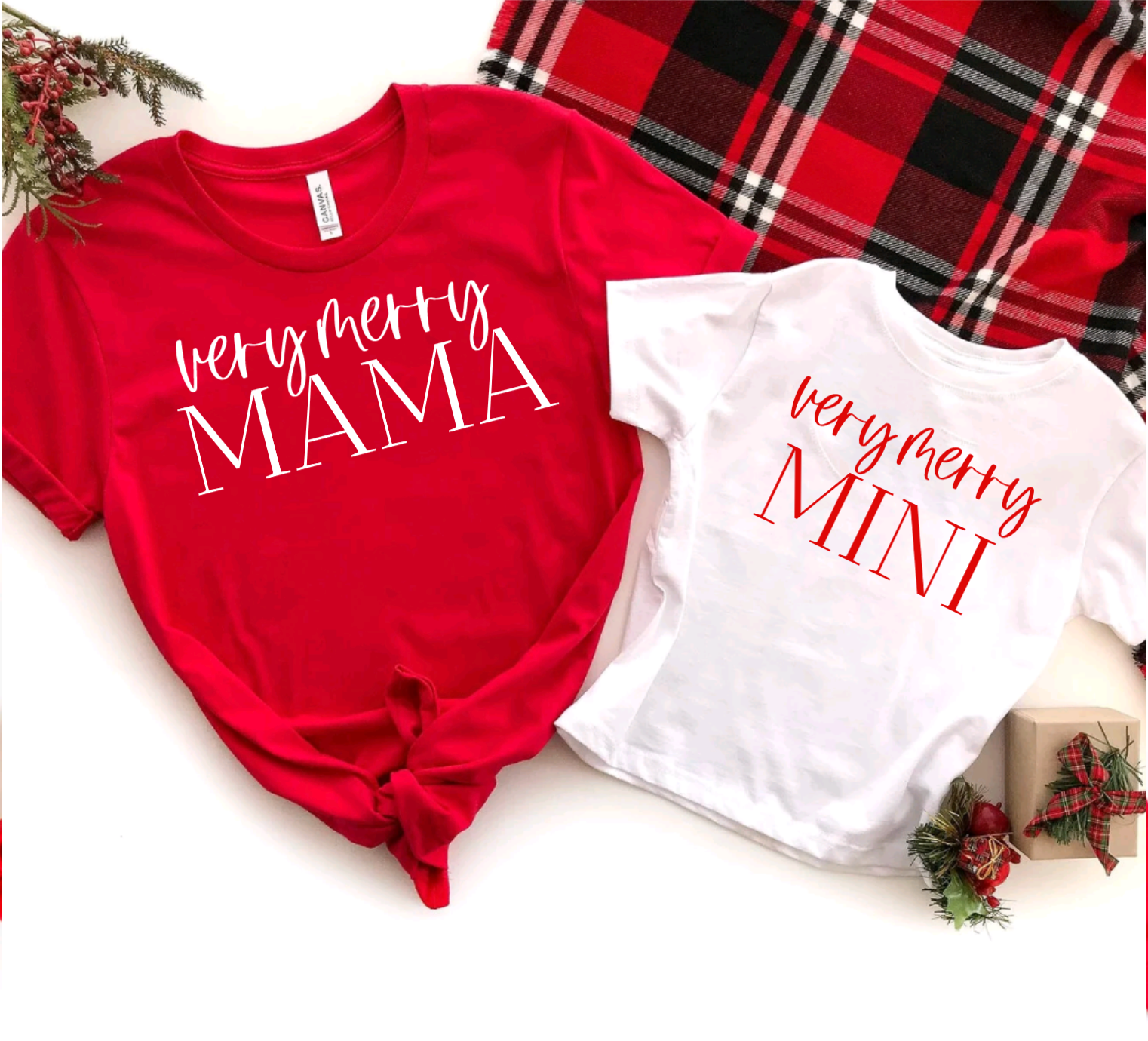 Very Merry Mama and Very Merry Mini Matching Tees