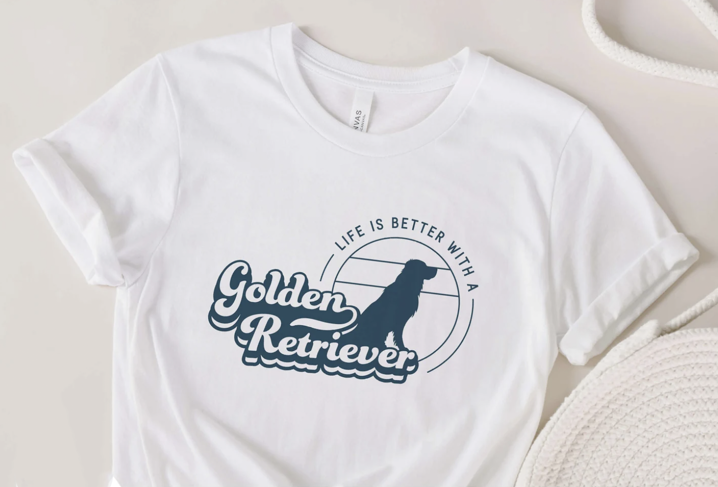 Life is Better With a Golden Retriever White Tee