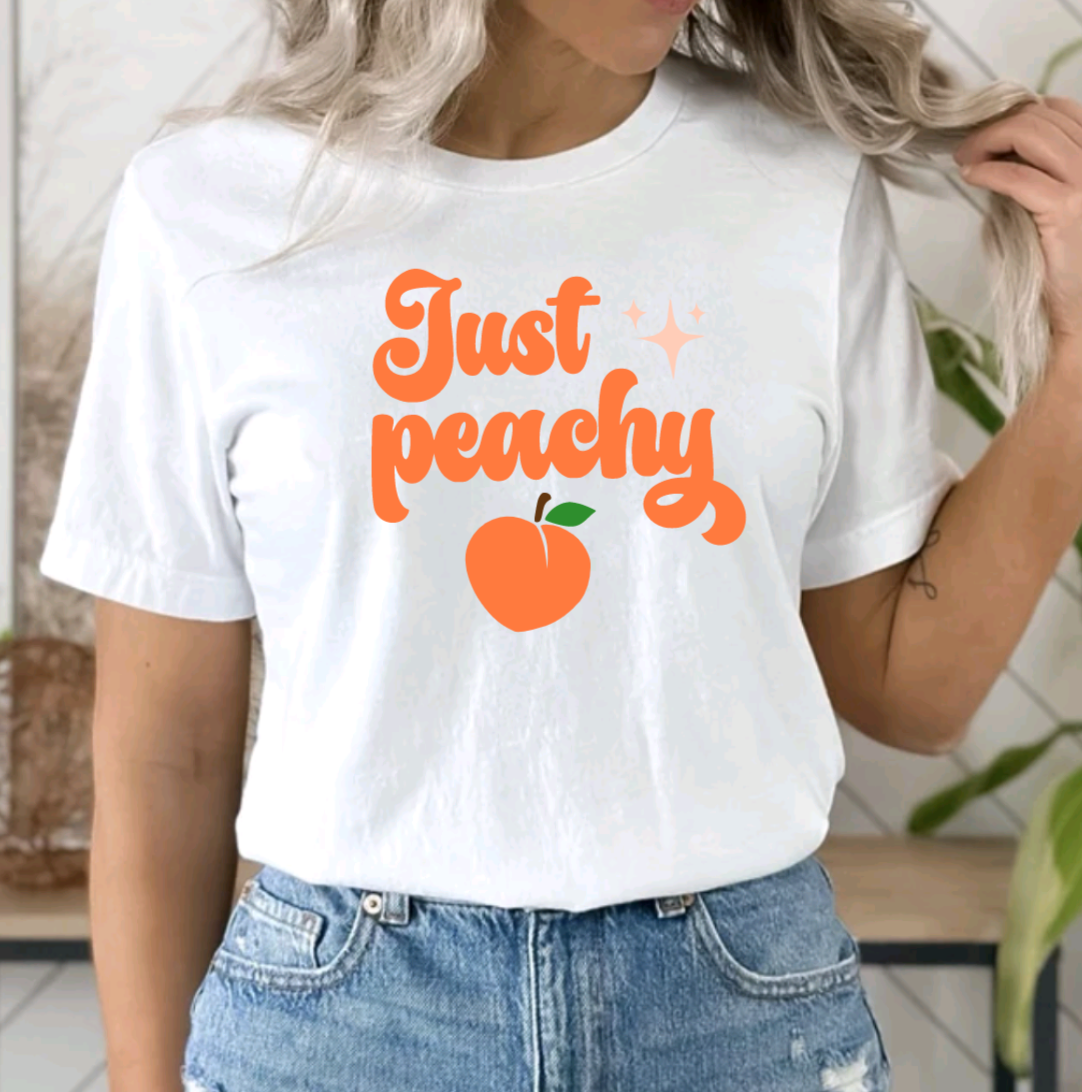 Just Peachy White Tee