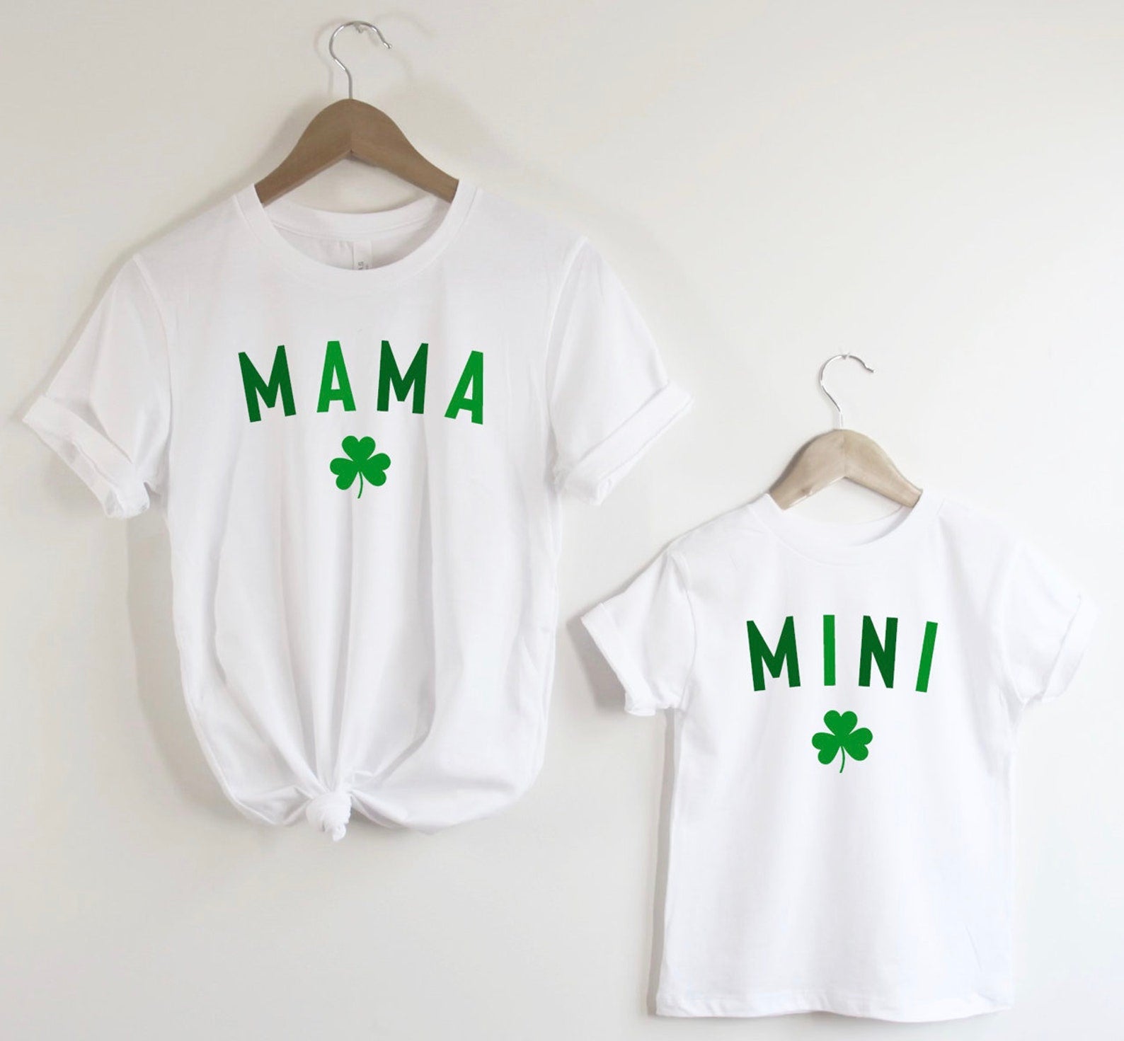 Mama Mini Lucky Charm St. Patricks Day Matching Tees