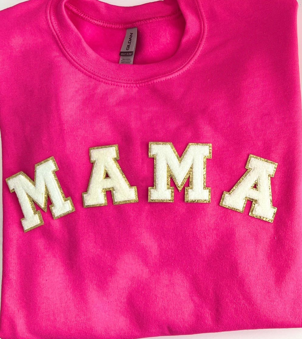 Mama Pink Glitter Crewneck